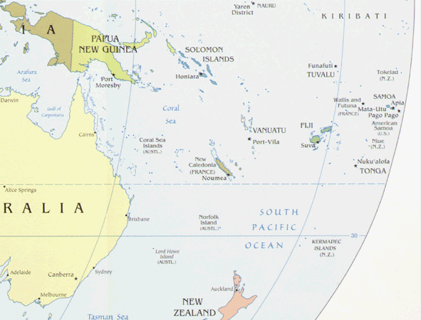 tokelau map australia